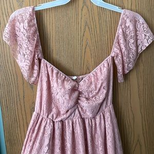 Light pink maternity dress